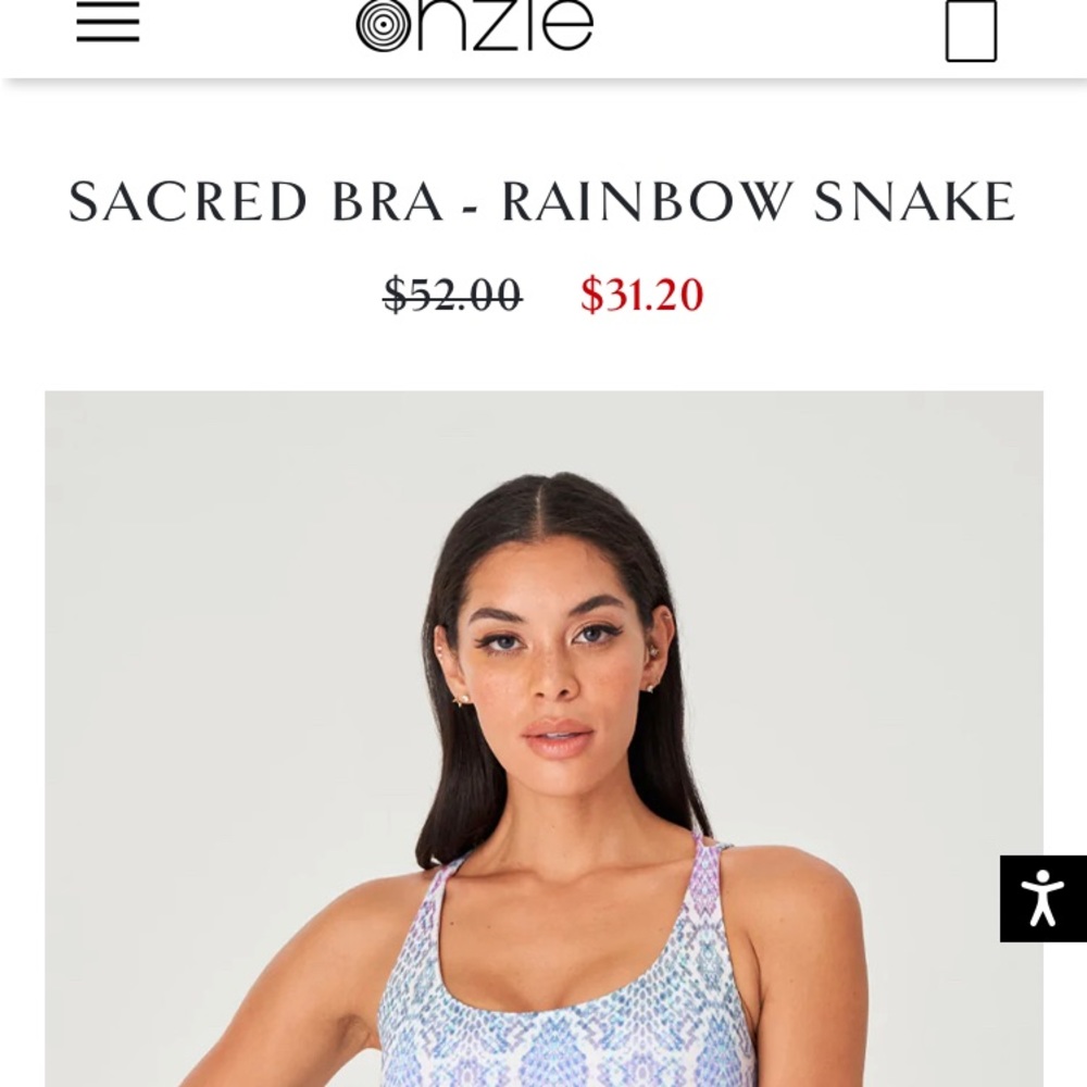 The Sacred Bra features a longline silhouette and double strapping details.